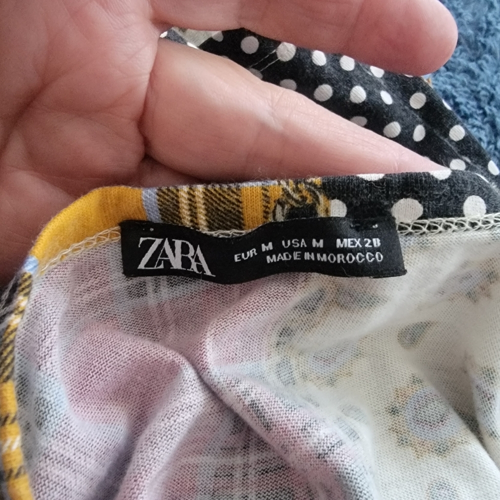 Zara Patchwork Vintage Inspired Top - image 3